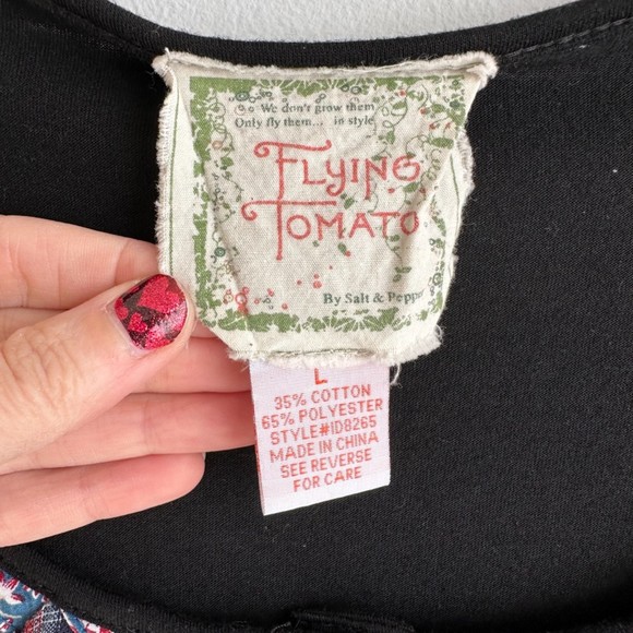 Flying Tomato Black Long Sleeve Ladies Casual Career Braided Neck Dress, L - Picture 3 of 8